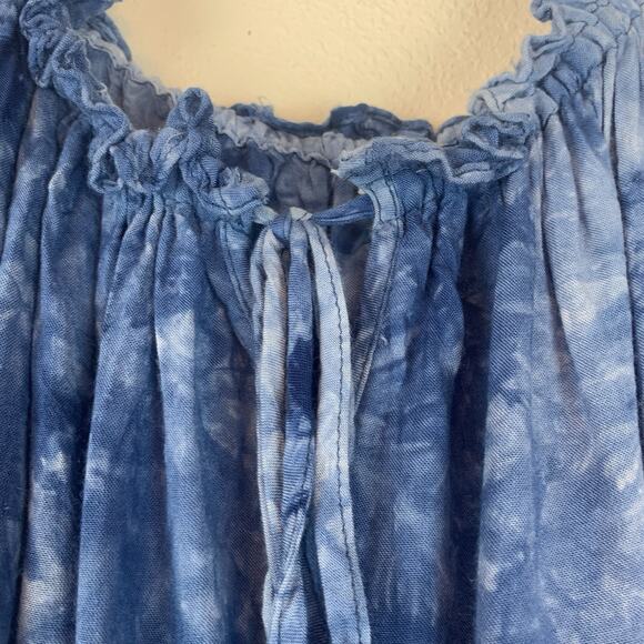 EE:Some Shirt Womens Small Peasant Boho Off Shoulder Tie-Dye Milkmaid Tie Dye - Picture 3 of 8